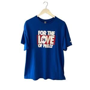 Philadelphia 76Ers For The Love Of Philly Royal Blue T Shirt Xl